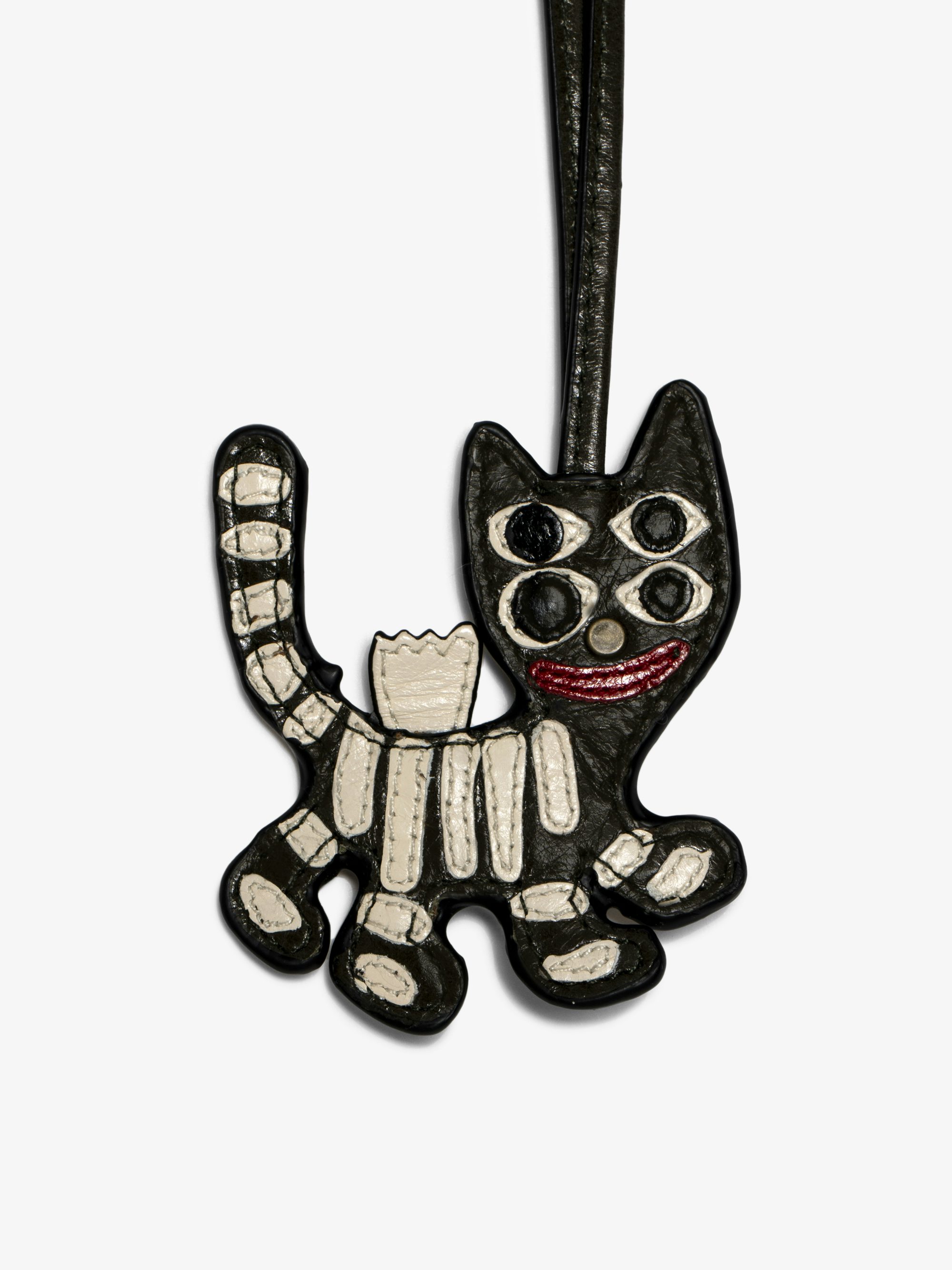 Porte-Clés Tiger - Charms grigri tiger en cuir effet inspiré vintage,  à accrocher sur un sac par exemple.